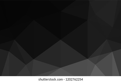 Dark Silver, Gray vector abstract mosaic pattern. Modern geometrical abstract illustration with gradient. A completely new template for your business design.