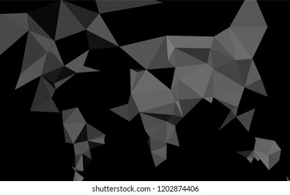 Dark Silver, Gray vector abstract mosaic background. A sample with polygonal shapes. A completely new template for your business design.