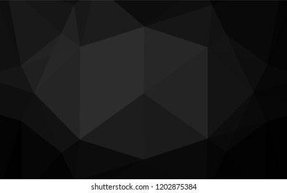 Dark Silver, Gray vector abstract mosaic backdrop. Creative illustration in halftone style with gradient. Brand new design for your business.