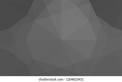 Dark Silver, Gray vector abstract polygonal layout. Creative illustration in halftone style with gradient. Brand new style for your business design.