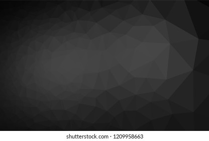 Dark Silver, Gray vector abstract polygonal texture. Brand new colored illustration in blurry style with gradient. The textured pattern can be used for background.