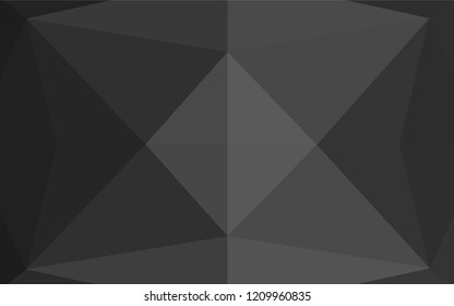Dark Silver, Gray vector abstract polygonal layout. Geometric illustration in Origami style with gradient.  The template can be used as a background for cell phones.