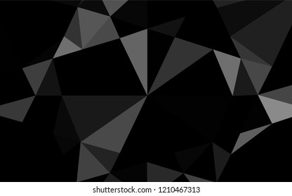 Dark Silver, Gray vector abstract mosaic background. Brand new colored illustration in blurry style with gradient. The polygonal design can be used for your web site.
