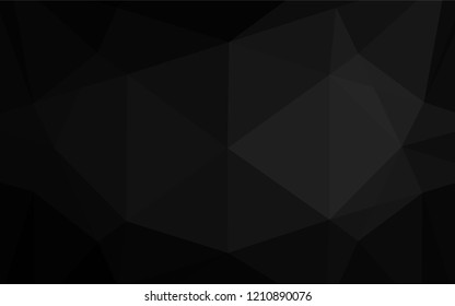 Dark Silver, Gray vector abstract polygonal cover. A vague abstract illustration with gradient. The textured pattern can be used for background.