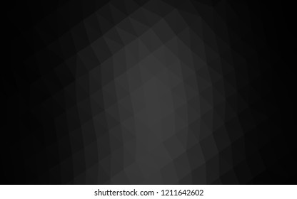 Dark Silver, Gray vector abstract mosaic backdrop. Shining colored illustration in a Brand new style. The best triangular design for your business.