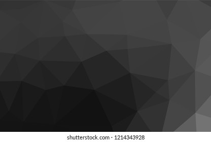 Dark Silver, Gray vector abstract mosaic background. A vague abstract illustration with gradient. The polygonal design can be used for your web site.