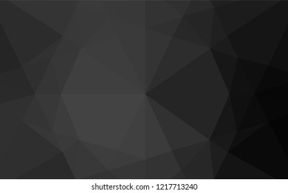 Dark Silver, Gray vector abstract polygonal cover. Shining colored illustration in a Brand new style. The textured pattern can be used for background.