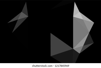 Dark Silver, Gray vector abstract mosaic background. Shining colored illustration in a Brand new style. A new texture for your design.