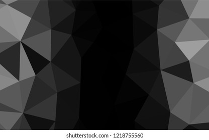 Dark Silver, Gray vector abstract polygonal layout. Shining colored illustration in a Brand new style. The textured pattern can be used for background.