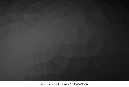 Dark Silver, Gray vector abstract polygonal texture. Creative illustration in halftone style with gradient. The completely new template can be used for your brand book.