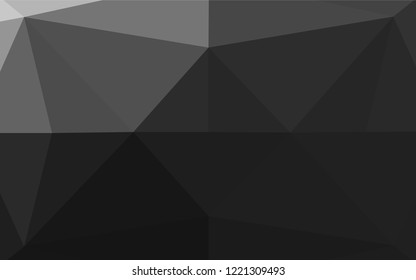 Dark Silver, Gray vector abstract polygonal texture. Modern geometrical abstract illustration with gradient. Brand new style for your business design.