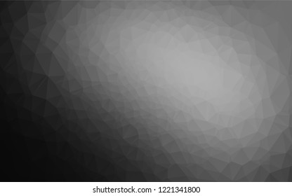Dark Silver, Gray vector abstract mosaic background. Colorful abstract illustration with gradient. The best triangular design for your business.