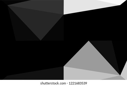 Dark Silver, Gray vector abstract polygonal texture. Shining colored illustration in a Brand new style. A completely new design for your business.