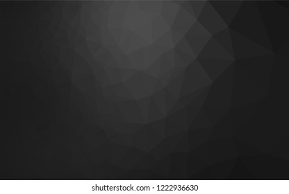 Dark Silver, Gray vector abstract mosaic background. Brand new colored illustration in blurry style with gradient. The polygonal design can be used for your web site.