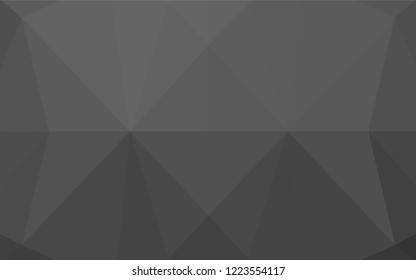 Dark Silver, Gray vector abstract mosaic pattern. Shining illustration, which consist of triangles. Brand new style for your business design.