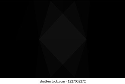Dark Silver, Gray vector abstract mosaic pattern. Triangular geometric sample with gradient.  The elegant pattern can be used as part of a brand book.