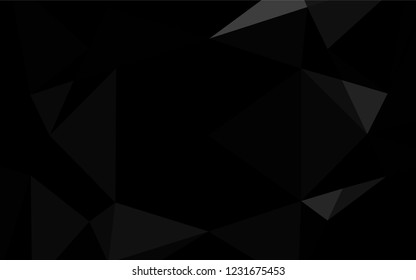 Dark Silver, Gray vector abstract polygonal layout. Creative geometric illustration in Origami style with gradient. Brand new style for your business design.