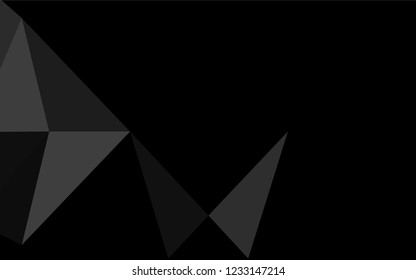 Dark Silver, Gray vector abstract polygonal layout. Brand new colored illustration in blurry style with gradient. Brand new design for your business.