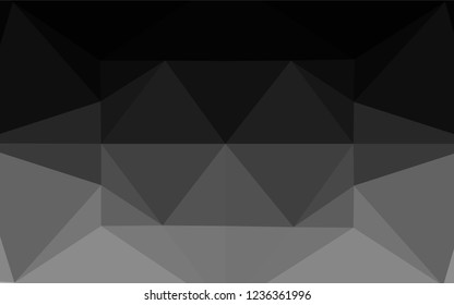 Dark Silver, Gray vector abstract polygonal layout. Shining colored illustration in a Brand new style. Brand new design for your business.