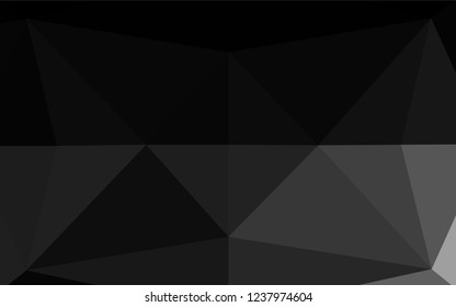 Dark Silver, Gray vector abstract polygonal cover. Creative geometric illustration in Origami style with gradient. A completely new template for your business design.