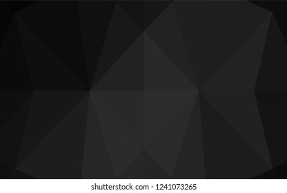 Dark Silver, Gray vector abstract mosaic pattern. Shining illustration, which consist of triangles. Brand new style for your business design.