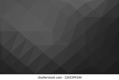 Dark Silver, Gray vector abstract mosaic pattern. Brand new colorful illustration in with gradient. Completely new design for your business.