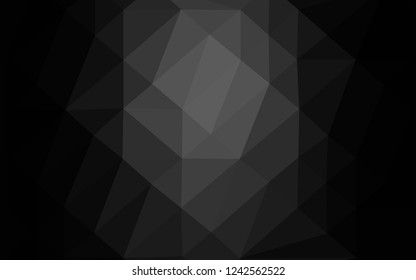 Dark Silver, Gray vector abstract mosaic pattern. Colorful illustration in Origami style with gradient.  Triangular pattern for your business design.