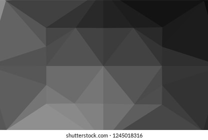 Dark Silver, Gray vector abstract mosaic backdrop. Creative geometric illustration in Origami style with gradient. The textured pattern can be used for background.