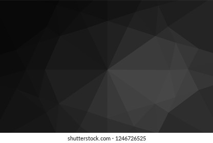 Dark Silver, Gray vector abstract mosaic background. A vague abstract illustration with gradient. A completely new design for your business.