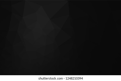 Dark Silver, Gray vector abstract mosaic backdrop. Creative illustration in halftone style with gradient. Brand new design for your business.