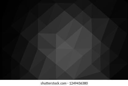 Dark Silver, Gray vector abstract mosaic backdrop. Modern geometrical abstract illustration with gradient. Elegant pattern for a brand book.