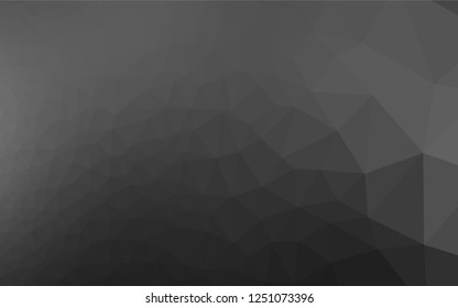 Dark Silver, Gray vector abstract mosaic backdrop. Creative geometric illustration in Origami style with gradient. The best triangular design for your business.
