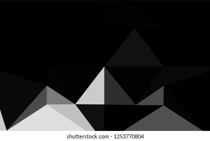 Dark Silver, Gray vector abstract polygonal layout. A completely new color illustration in a vague style. Triangular pattern for your business design.