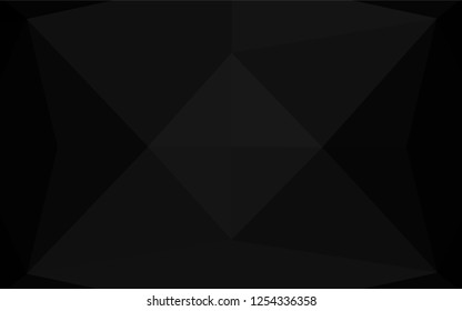 Dark Silver, Gray vector abstract polygonal cover. Geometric illustration in Origami style with gradient.  A completely new design for your business.
