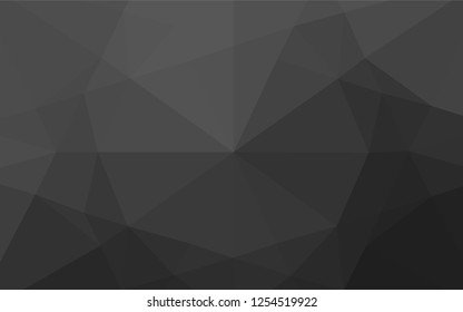 Dark Silver, Gray vector abstract polygonal texture. Creative geometric illustration in Origami style with gradient. Brand new style for your business design.