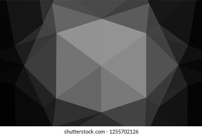 Dark Silver, Gray vector abstract mosaic background. Colorful illustration in abstract style with gradient. The best triangular design for your business.