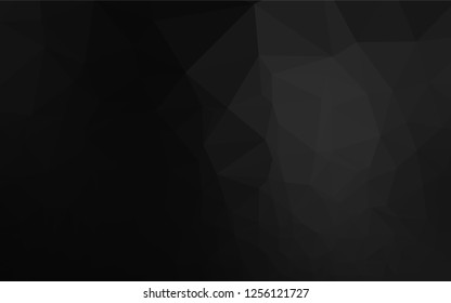 Dark Silver, Gray vector abstract polygonal texture. Colorful illustration in abstract style with gradient. The best triangular design for your business.
