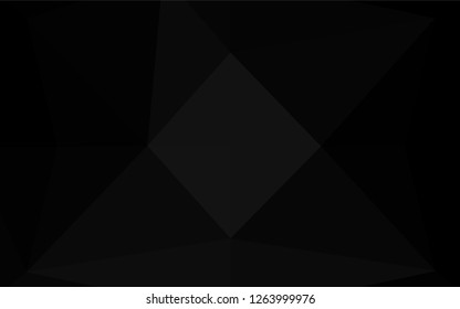Dark Silver, Gray vector abstract polygonal cover. Shining illustration, which consist of triangles. The textured pattern can be used for background.
