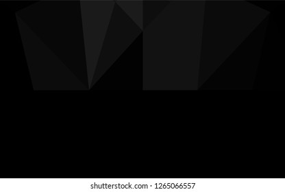 Dark Silver, Gray vector abstract mosaic background. A completely new color illustration in a vague style. The best triangular design for your business.