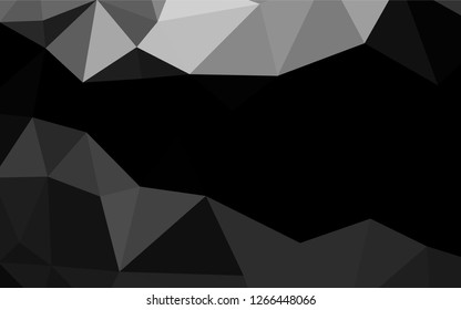 Dark Silver, Gray vector abstract polygonal texture. A vague abstract illustration with gradient. Brand new style for your business design.