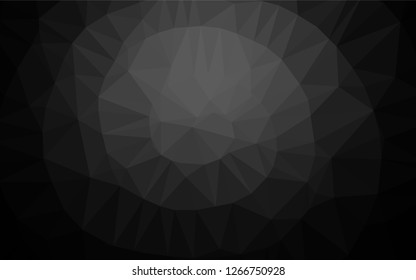 Dark Silver, Gray vector abstract mosaic pattern. Shining illustration, which consist of triangles. The completely new template can be used for your brand book.
