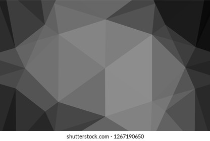 Dark Silver, Gray vector abstract polygonal texture. A sample with polygonal shapes. Brand new design for your business.