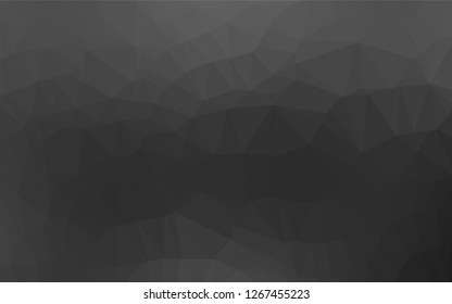 Dark Silver, Gray vector abstract polygonal texture. Triangular geometric sample with gradient.  The template can be used as a background for cell phones.