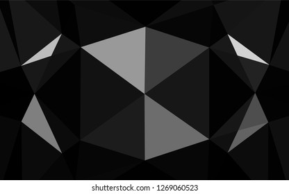 Dark Silver, Gray vector abstract polygonal layout. Creative illustration in halftone style with gradient. A new texture for your design.