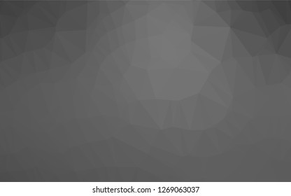 Dark Silver, Gray vector abstract mosaic pattern. Triangular geometric sample with gradient.  The polygonal design can be used for your web site.