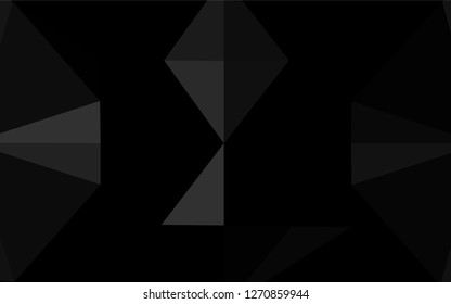 Dark Silver, Gray vector abstract polygonal layout. An elegant bright illustration with gradient. Brand new style for your business design.