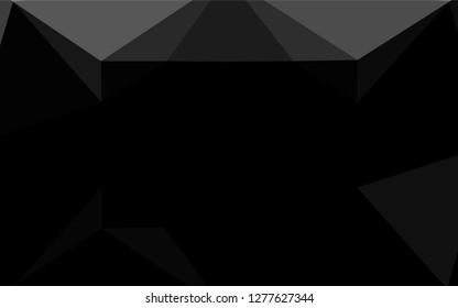 Dark Silver, Gray vector abstract mosaic backdrop. Triangular geometric sample with gradient.  Triangular pattern for your business design.