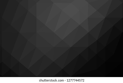 Dark Silver, Gray vector abstract polygonal layout. Triangular geometric sample with gradient.  Elegant pattern for a brand book.