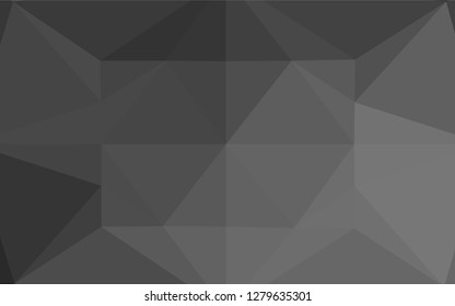 Dark Silver, Gray vector abstract mosaic backdrop. Shining illustration, which consist of triangles. The polygonal design can be used for your web site.