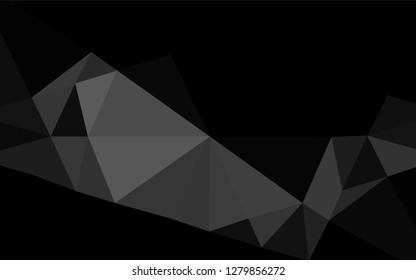 Dark Silver, Gray vector abstract polygonal texture. Geometric illustration in Origami style with gradient.  The elegant pattern can be used as part of a brand book.